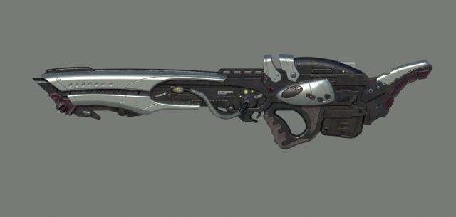 Space rifle 3D Model .c4d .max .obj .3ds .fbx .stl .blend 