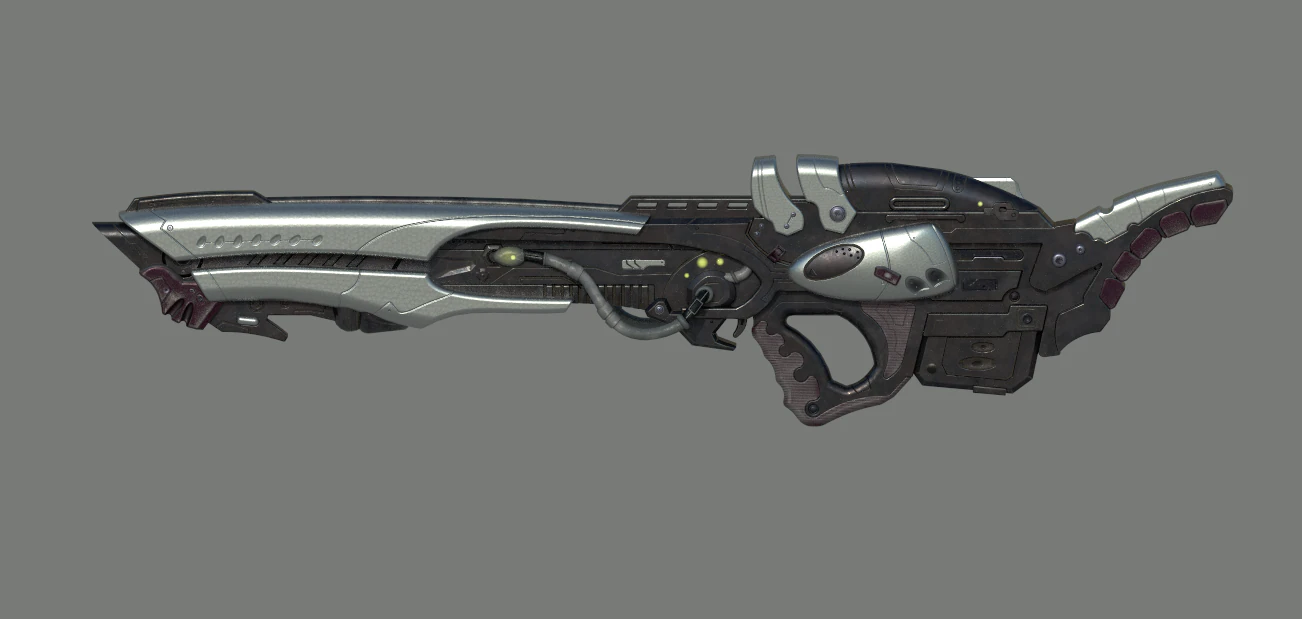 Space rifle 3D Model .c4d .max .obj .3ds .fbx .stl .blend