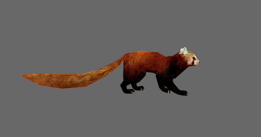 Red Pand panda 3D Model .c4d .max .obj .3ds .fbx .stl .blend 