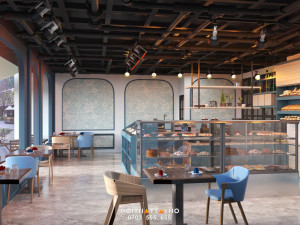 Lanam restaurant interior design - Mediterranean style CG Textures