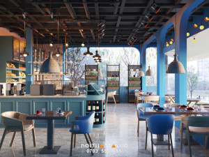 Lanam restaurant interior design - Mediterranean style CG Textures