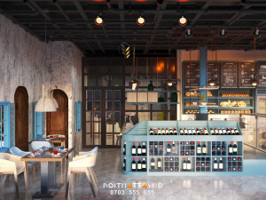 Lanam restaurant interior design - Mediterranean style CG Textures
