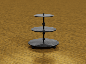 Rounded Table 3D Model