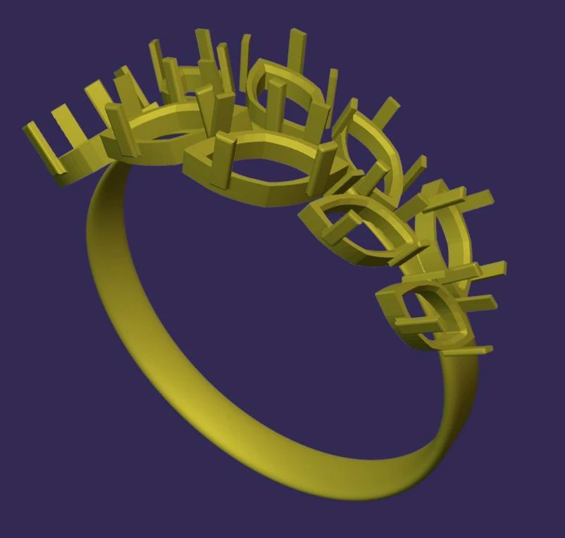 Marquis ring 3D Print Model .c4d .max .obj .3ds .fbx .stl .blend