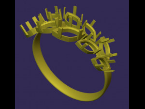 Marquis ring Modèles 3D en vedette
