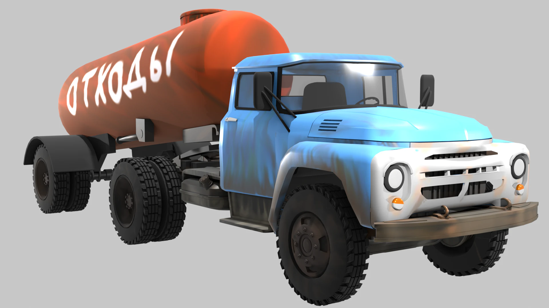 ZIL 130V1 3D Model .c4d .max .obj .3ds .fbx .stl .blend 