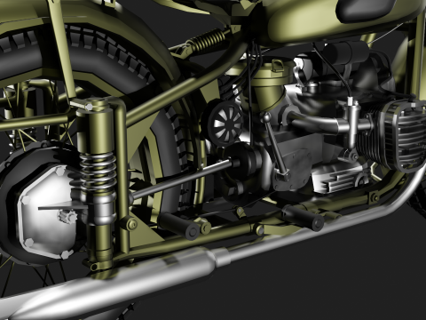 Ural M72 Model 3D