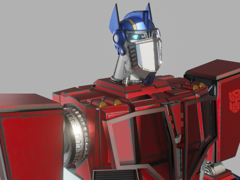 Optimus Prime Tf Animated 3D Model