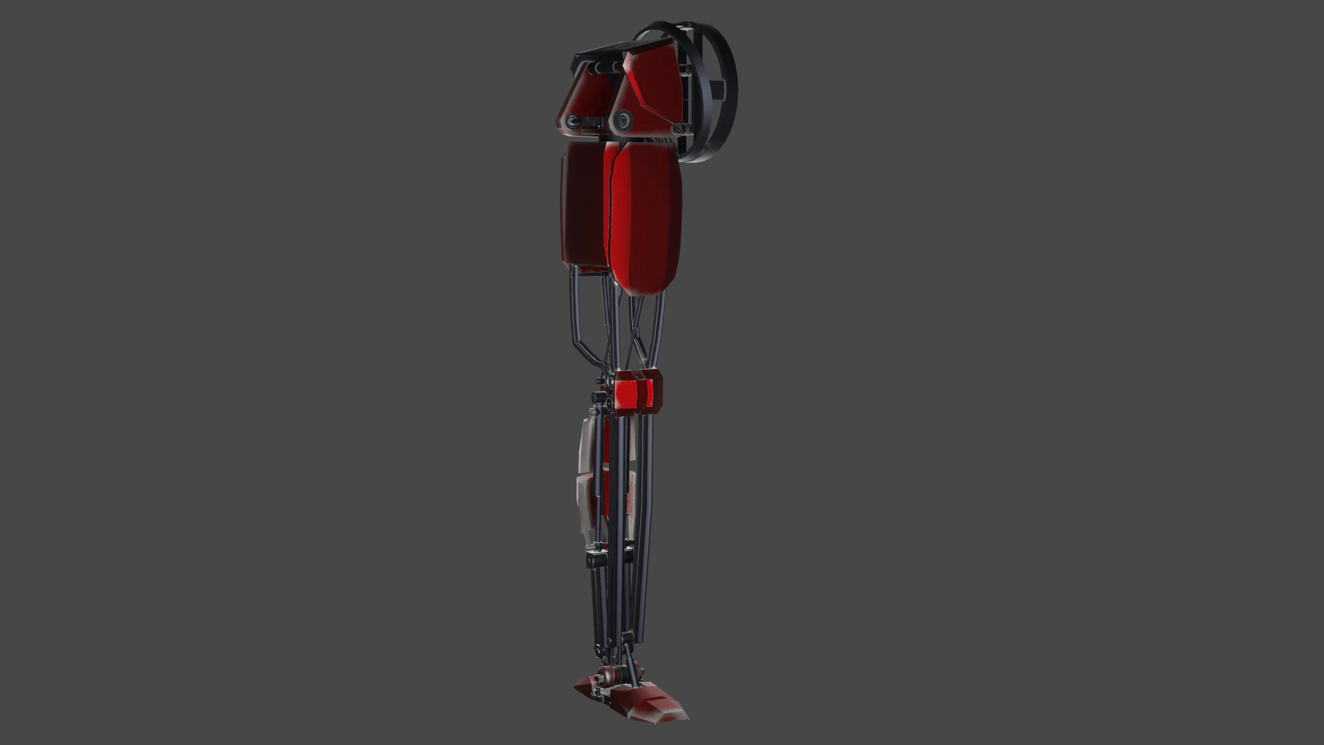 Mechanical leg 3D Model .c4d .max .obj .3ds .fbx .stl .blend 