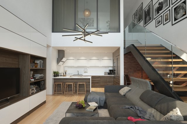 Interior Hall 3d Modle Modelo 3D .c4d .max .obj .3ds .fbx .stl .blend 
