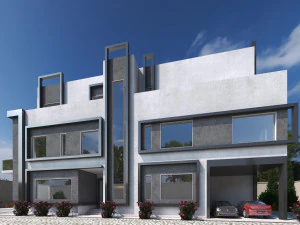 आधुनिक विला बाहरी दृश्य 3D मॉडल