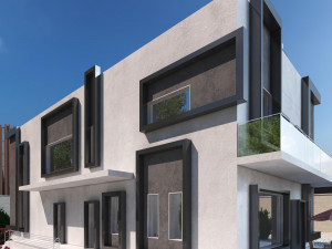 Modern villa Exterior Scene Model 3D