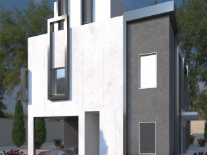 Modern villa Exterior Scene Model 3D