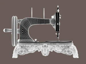 アンティークミシン 3Dモデル