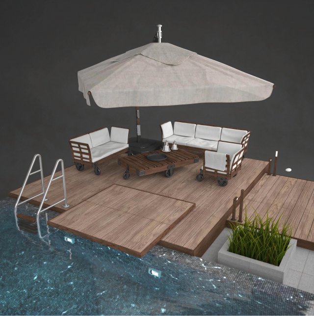 Swimming Pool Equipment Model 3D .c4d .max .obj .3ds .fbx .stl .blend 
