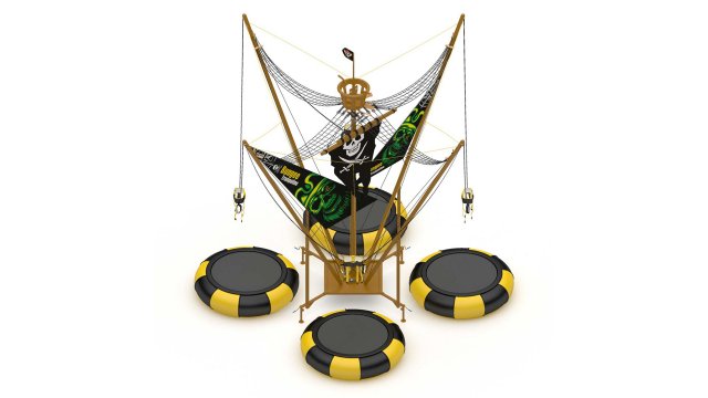 Bungee Trampoline 3D Модель .c4d .max .obj .3ds .fbx .stl .blend 