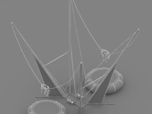 Bungee Trampoline 3D Model
