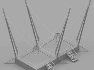 Bungee Trampoline 3D Model