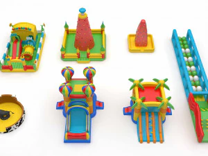 Parques infl&aacute;veis Modelo 3D