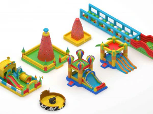 Parques infl&aacute;veis Modelo 3D