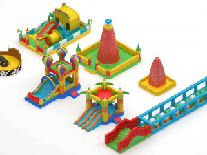Parques infl&aacute;veis Modelo 3D