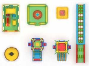 Inflatable Playgrounds Modello 3D