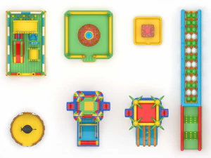 Parques infl&aacute;veis Modelo 3D