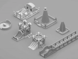 Parques infl&aacute;veis Modelo 3D
