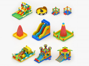 Inflatable Playgrounds 3D Model