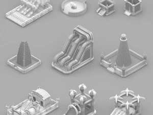 Inflatable Playgrounds 3D Model