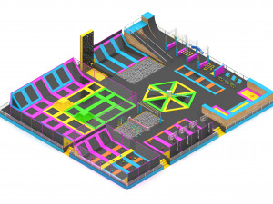 Trampoline Park 3Dモデル