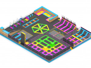 Trampoline Park 3Dモデル