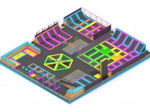 Trampoline Park 3Dモデル