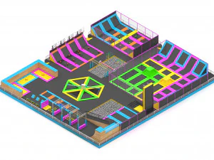 Trampoline Park 3D Model