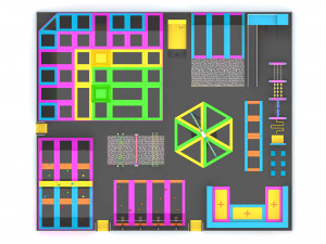 Trampoline Park 3Dモデル