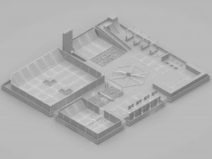 Trampoline Park 3D Model