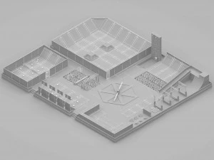 Trampoline Park 3D Model