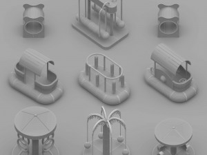 Soft Playground Swing 3D Model