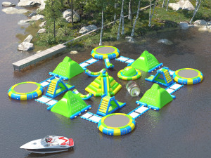 Aqua inflatable Trampoline - 5 Different Model 3D-Modell