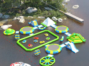 Aqua inflatable Trampoline - 5 Different Model 3D Model