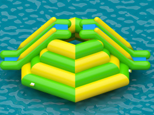 Aqua inflatable Trampoline - 5 Different Model 3D-Modell