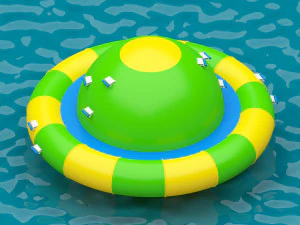Aqua inflatable Trampoline - 5 Different Model 3D Model