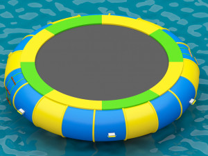 Aqua inflatable Trampoline - 5 Different Model 3D-Modell