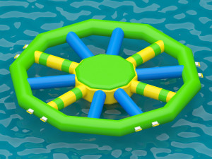 Aqua inflatable Trampoline - 5 Different Model 3D-Modell