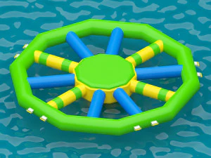Aqua inflatable Trampoline - 5 Different Model 3D Model