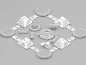 Aqua inflatable Trampoline - 5 Different Model 3D-Modell