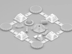 Aqua inflatable Trampoline - 5 Different Model 3D Model