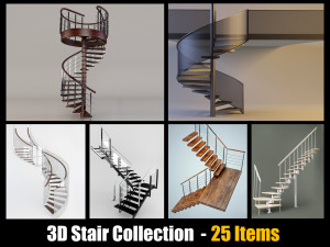 Stair Collection - 25 Different Model 3D Models