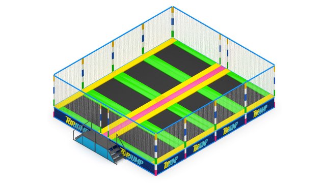 Trampoline Modelo 3D .c4d .max .obj .3ds .fbx .stl .blend 