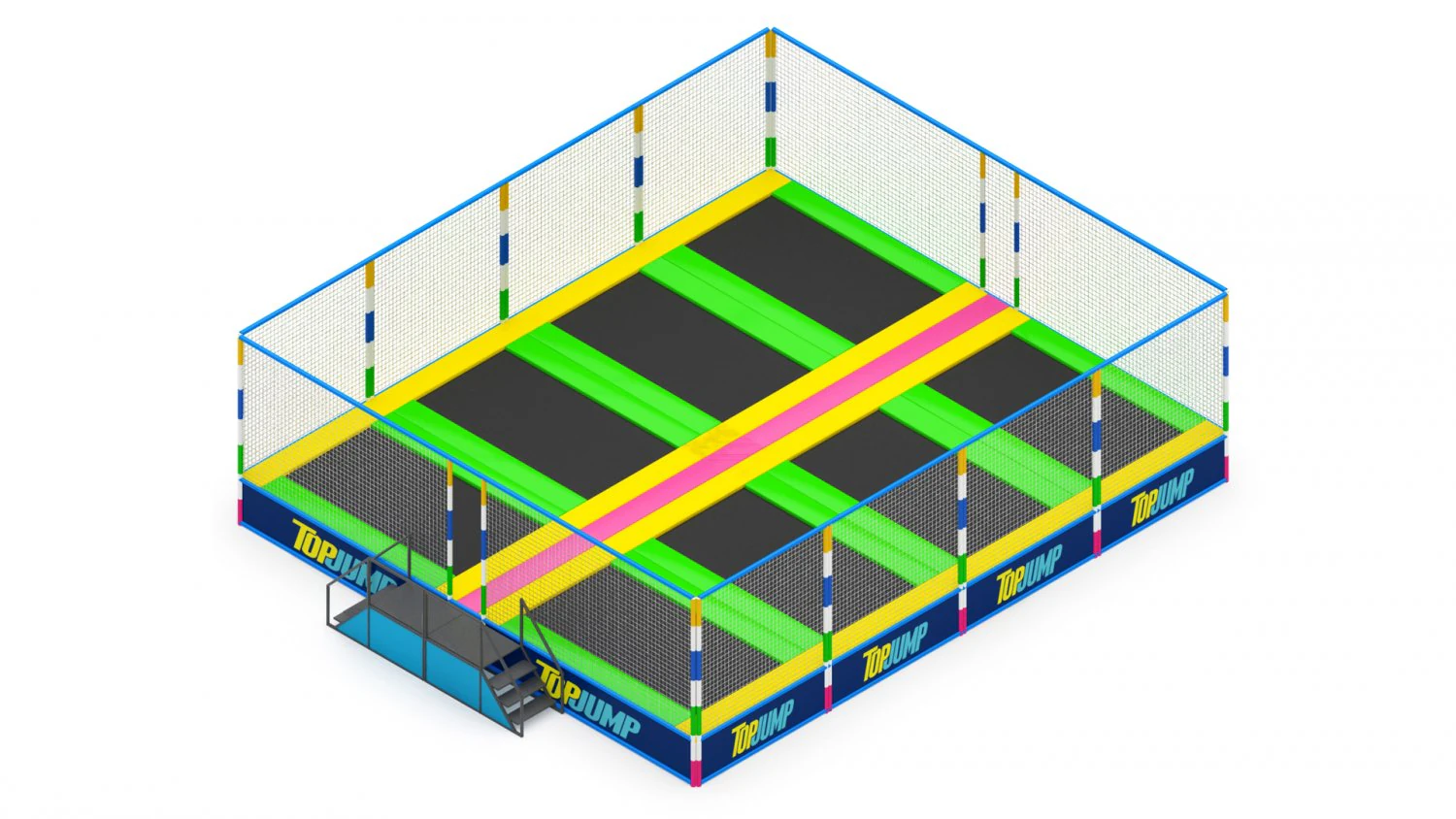 Trampoline 3D Model .c4d .max .obj .3ds .fbx .stl .blend